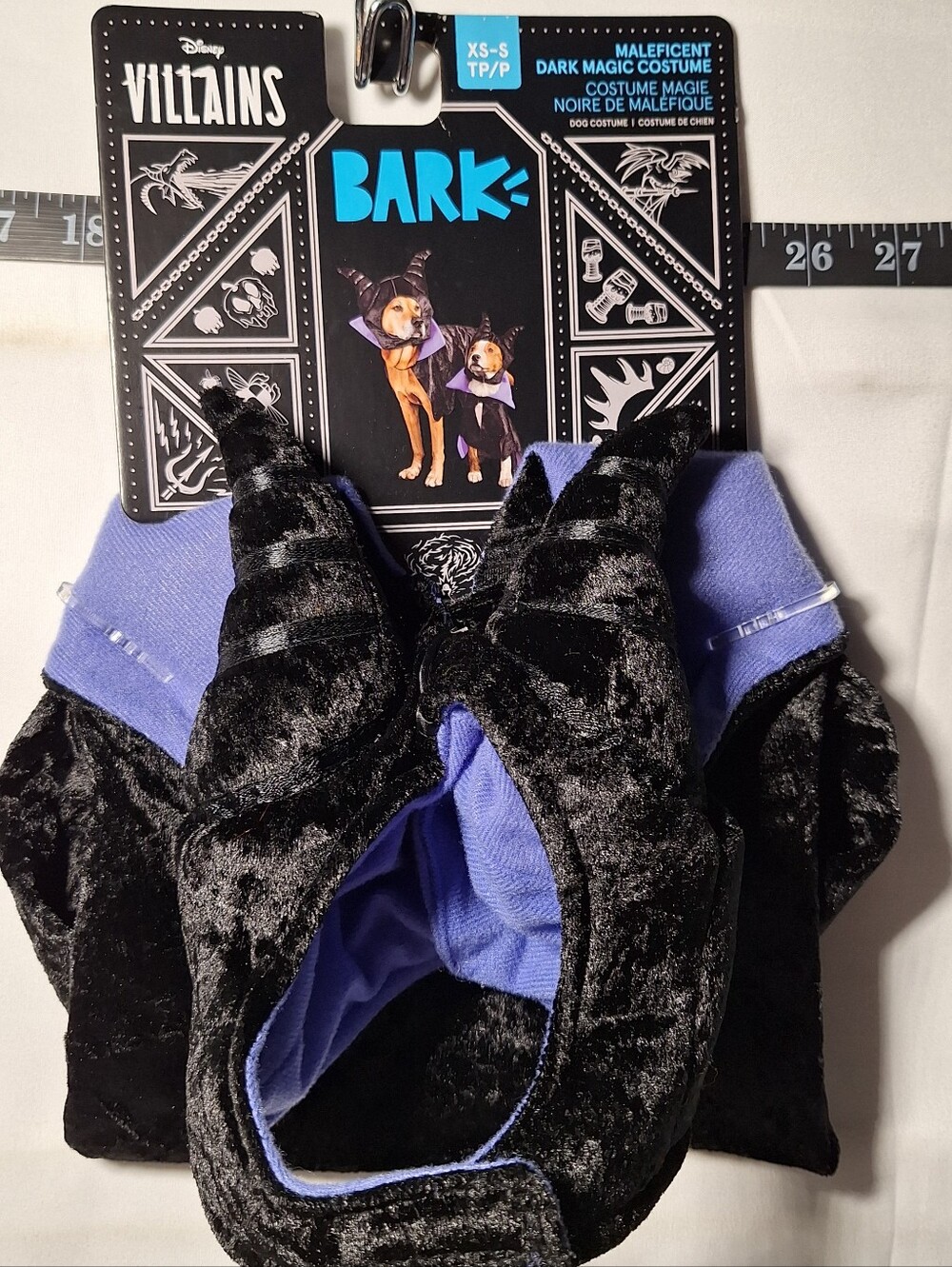 NWT Bark Maleficent Dog Costume S